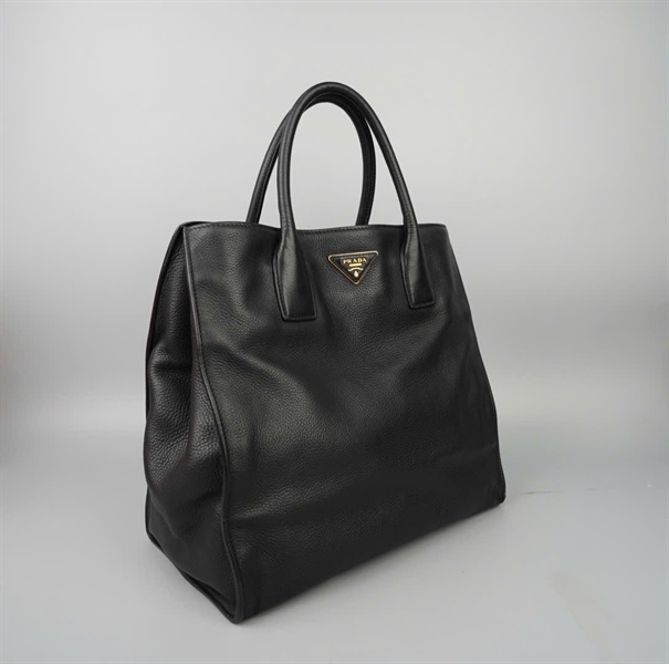 Túi Prada tote màu đen kèm lót form sz33 KG+