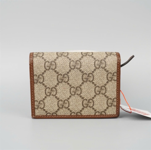 Ví GG 1955 gập 2 màu xám viền nâu KG+