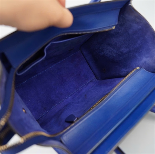 Túi Celine handle màu xanh sz27 KG+