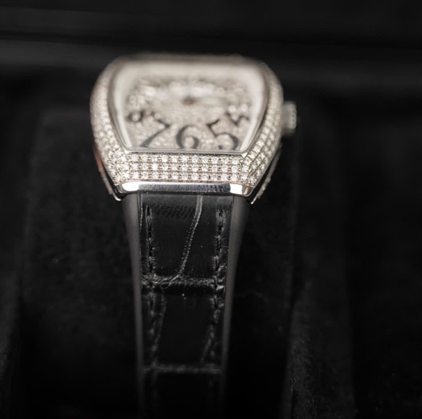 Đồng hồ Franck Muller V32 (32x46mm) dây đen mặt full kim no3569 KG+