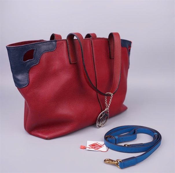 Túi Cartier tote màu đỏ sz34 KG+