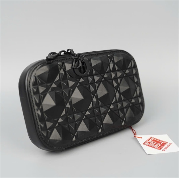 Túi Dior Phone màu đen kim cương 2strap sz10 KG+