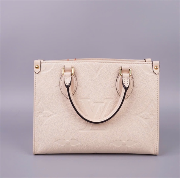 Túi LV onthego hoa trắng sz25 KG+