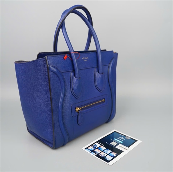 Túi Celine handle màu xanh sz27 KG+