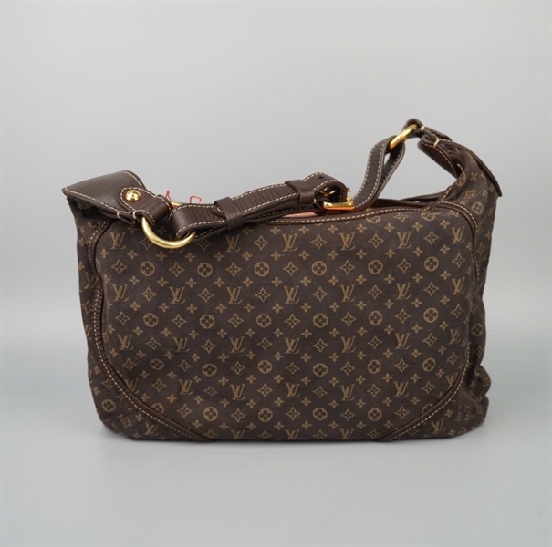 Túi LV kẹp nách nền nâu hoa vàng demin Sz32 KG+