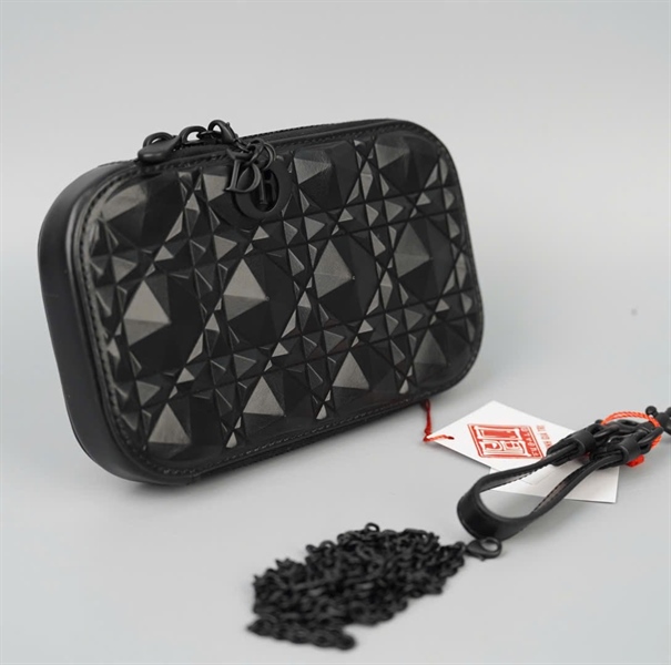 Túi Dior Phone màu đen kim cương 2strap sz10 KG+