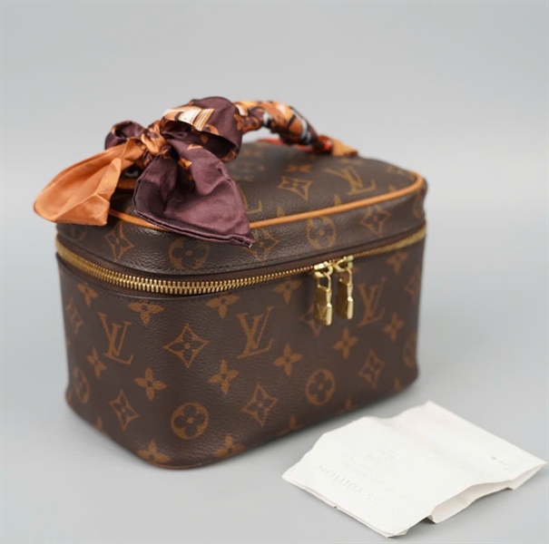Túi LV Nice hoa nâu có lót form sz18 KG+