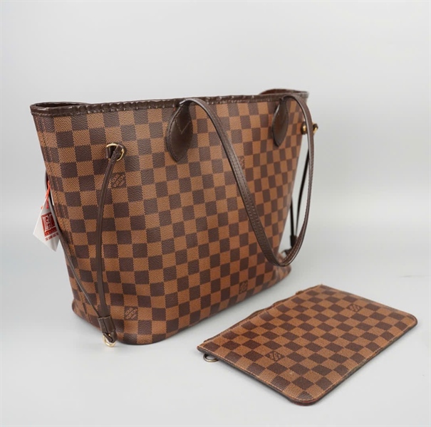 Túi LV neverfull ô vuông nâu (GI1119) kèm ví sz32 KG+