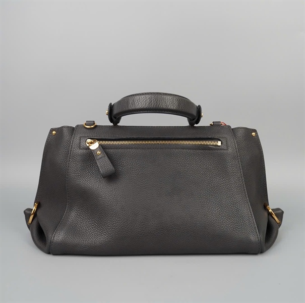 Túi Salvatore màu đen có lót form nâu sz38 KG+