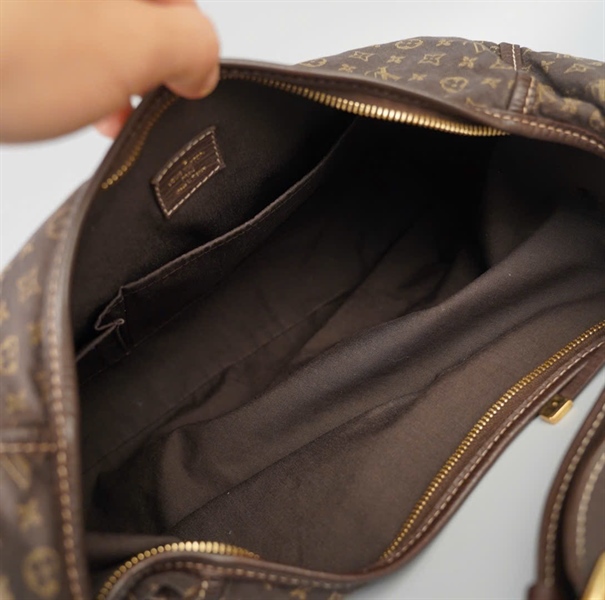 Túi LV kẹp nách nền nâu hoa vàng demin Sz32 KG+