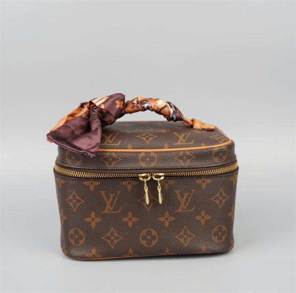 Túi LV Nice hoa nâu có lót form sz18 KG+