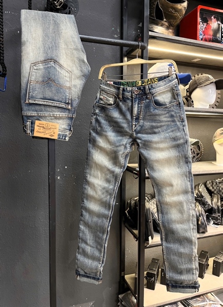 Jean Dài QCSC -3KM2 xanh bạc RETRO vintage