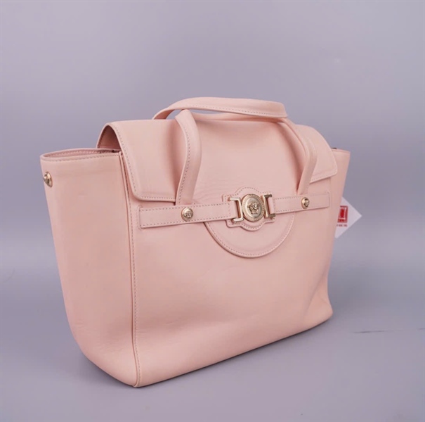 Túi Versace màu hồng nude kèm ví sz32 KG+
