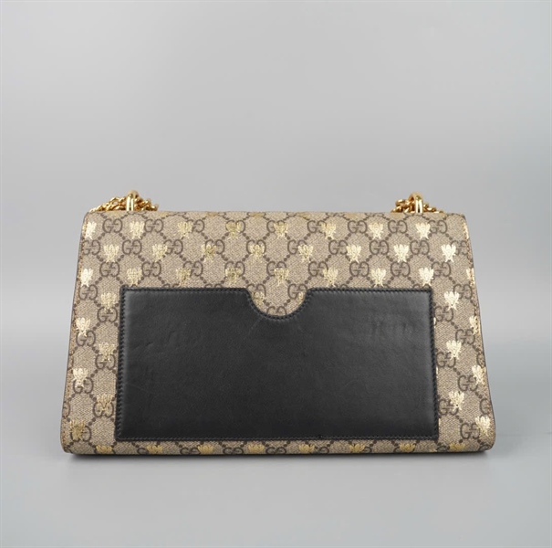 Túi GG Padlock xám con ong (409433213317) sz30 KG+