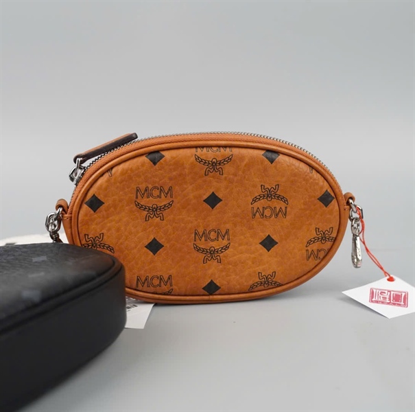 Túi MCM đen nâu trắng (Set 3: 21-17-9cm) (5825K) KG+