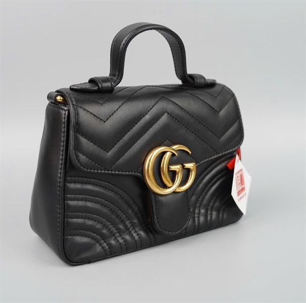 Túi GG marmont handle màu đen (547260493075) sz20 KG+