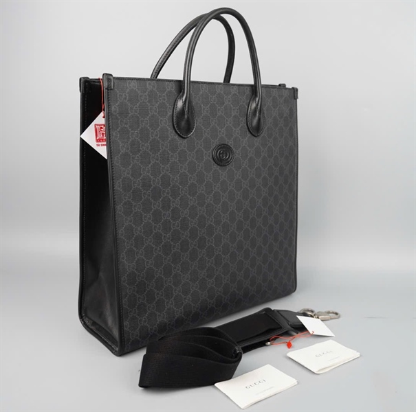 Túi GG tote đen 674155493492 sz36 KG+