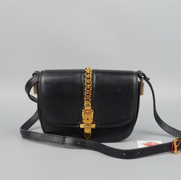 Túi GG đeo chéo màu đen sz18 KG+