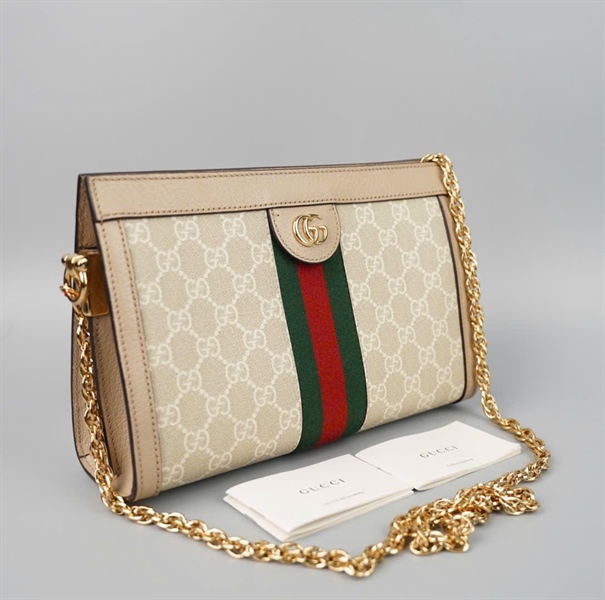 Túi GG Ophidia xám trắng (503377520981) sz26 KG+