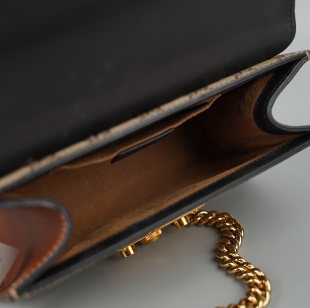 Túi GG padlock xám đen 409437001998 sz20 KG+