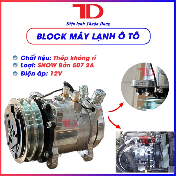 Block ô tô Sanden bản SNOW 507 loại 2A 12V