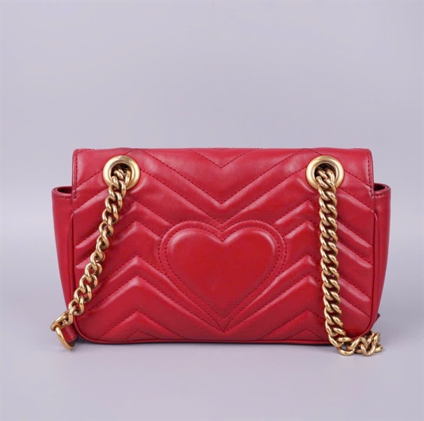 Túi GG Marmont đỏ 446744498879 sz21 KG+