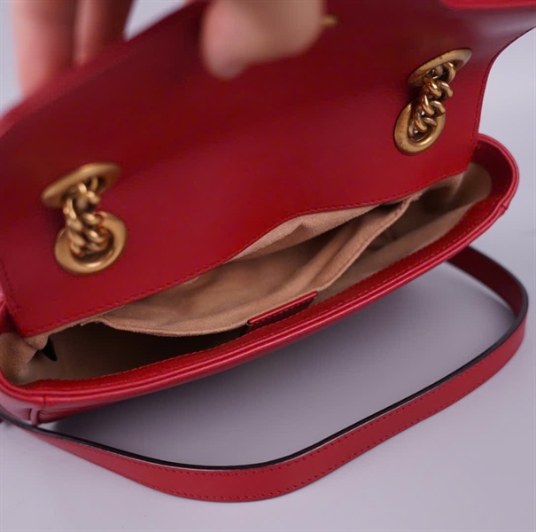 Túi GG Marmont đỏ 446744498879 sz21 KG+