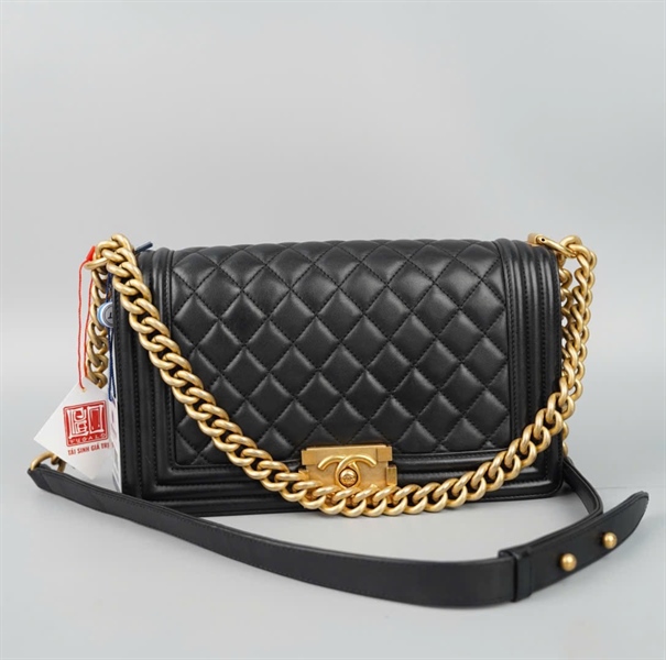 Túi Chanel boy đen 26821741 (A-T) sz25 KG+