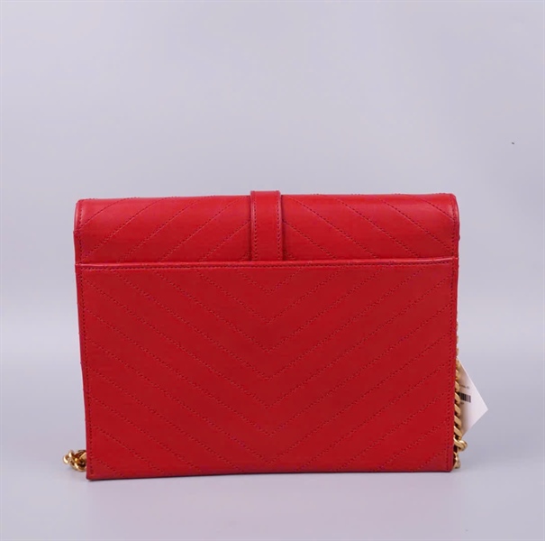 Túi YSL Envelope màu đỏ sz24 KG+