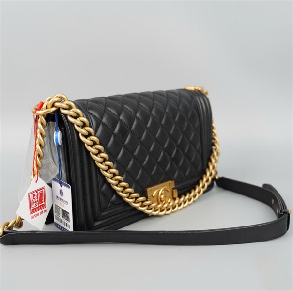 Túi Chanel boy đen 26821741 (A-T) sz25 KG+