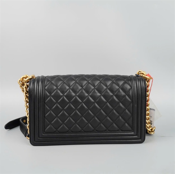 Túi Chanel boy đen 26821741 (A-T) sz25 KG+