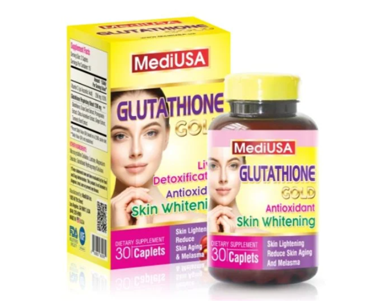 Viên uống trắng sáng da MediUSA Glutathione Gold 30 viên