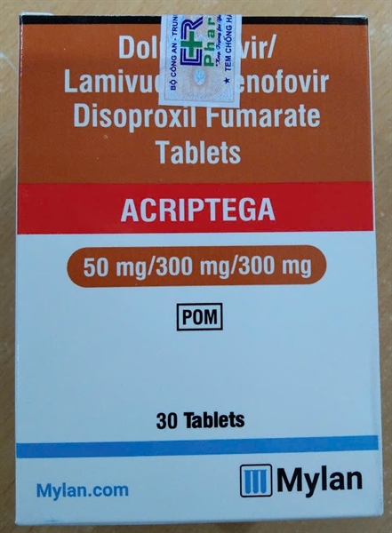 Acriptega 50mg/300mg/300mg (Lọ 30 viên) - Mylan