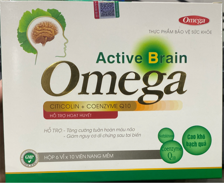 Active Brain Omega (Hỗ trợ hoạt huyết) (Hộp 6 vỉ x 10 viên) - Trường Thọ (Omega VN)