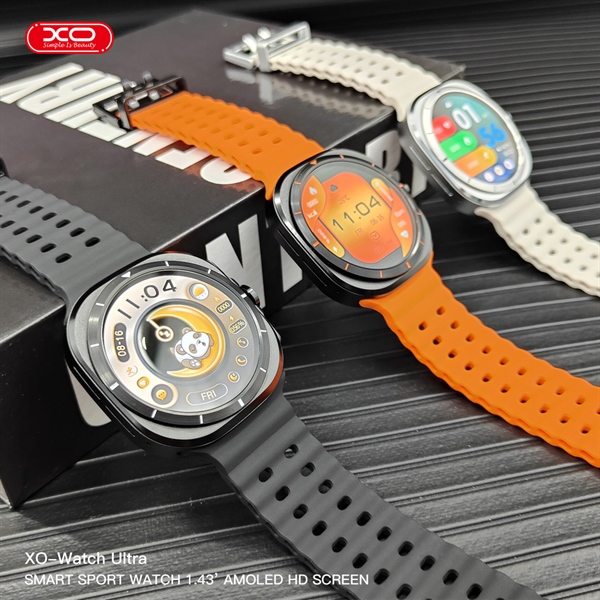 Đồng Hồ Thể Thao Thông Minh, Màn Hình Amoled XO Watch Ultra Amoled - Trắng