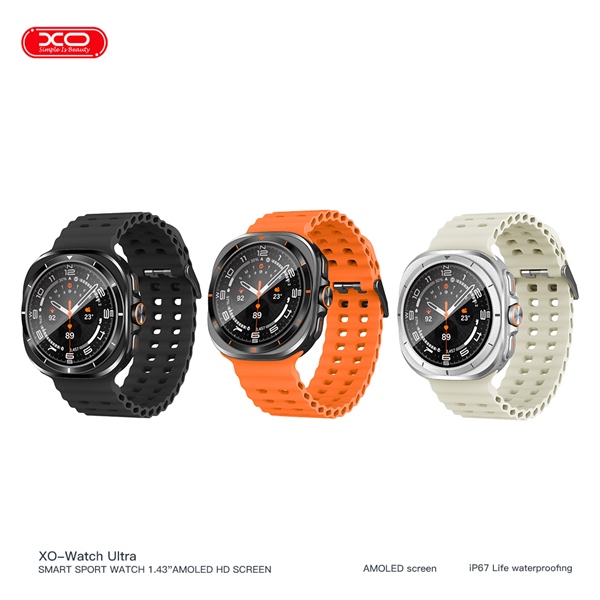 Đồng Hồ Thể Thao Thông Minh, Màn Hình Amoled XO Watch Ultra Amoled - Đen