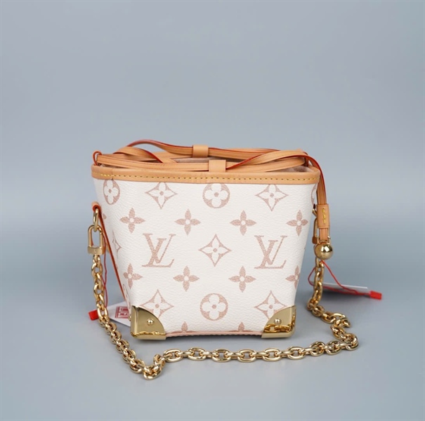 Túi LV Bucket nude hoa nâu 2 strap sz11 (BMC) KG+