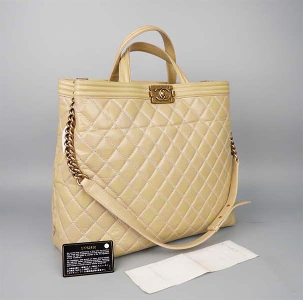 Túi Chanel tote xanh xám 17752450 sz39 KG+