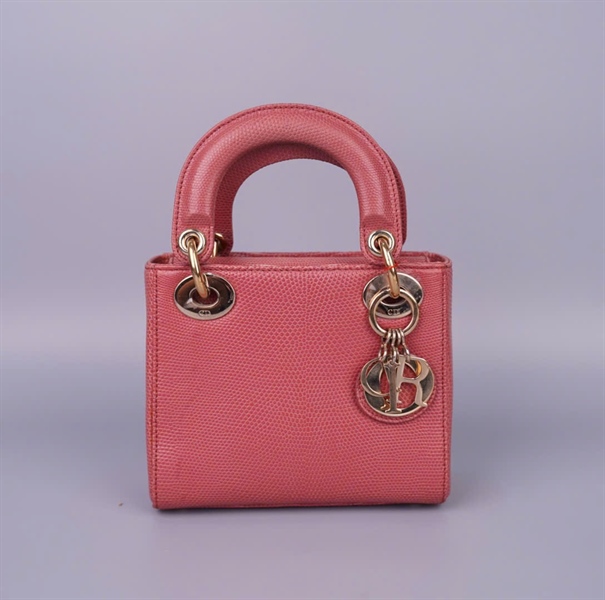 Túi Dior Lady lizard hồng (01-MA-0179) szmini (BMC) KG+