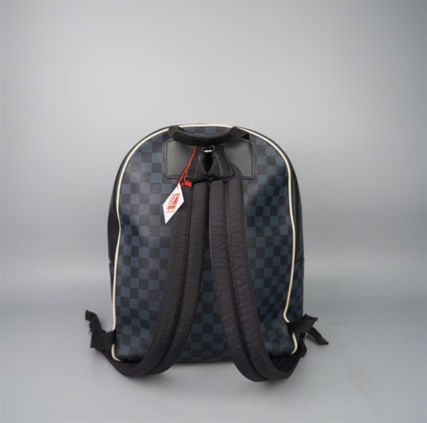 Balo LV ô vuông xanh phối trắng xanh đỏ (BMC) KG+