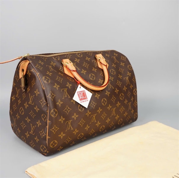 Túi LV Speedy hoa nâu sz35 (BMC) KG+