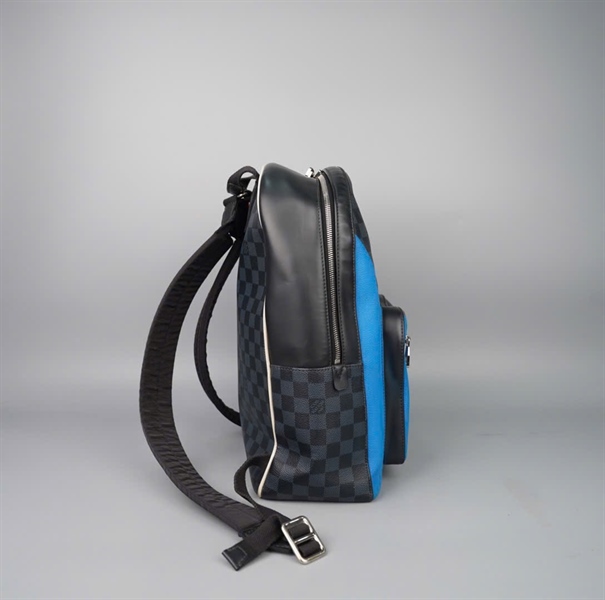 Balo LV ô vuông xanh phối trắng xanh đỏ (BMC) KG+