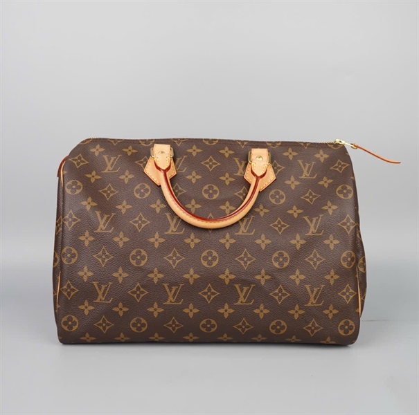 Túi LV Speedy hoa nâu sz35 (BMC) KG+