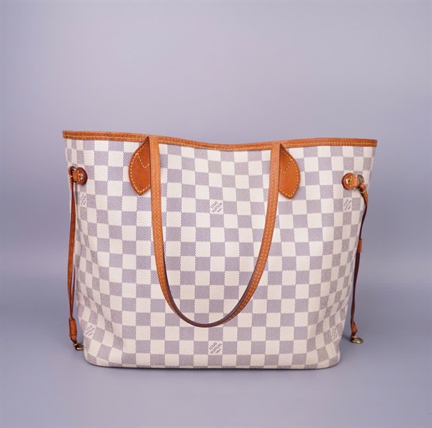 Túi LV Neverfull ô vuông xám kèm ví sz31 (BMC) KG+