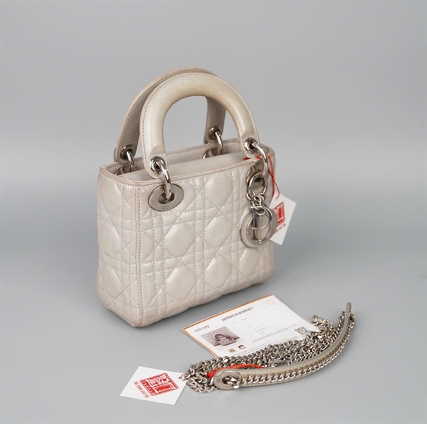 Túi Dior lady màu xám (17-BO-0135) sz mini KG+
