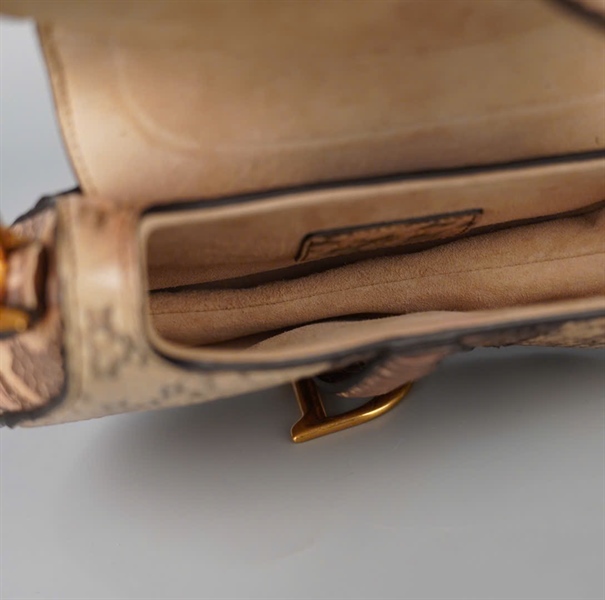 Túi Dior Saddle nude da trăn (02-MA-0139) sz17 (BMC) KG+