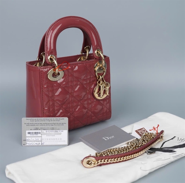 Túi Dior Lady hồng đất (17-BO-0290) szmini (BMC) KG+