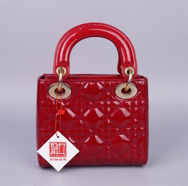 Túi Dior Lady đỏ bóng (ID-0210) szmini (BMC) KG+
