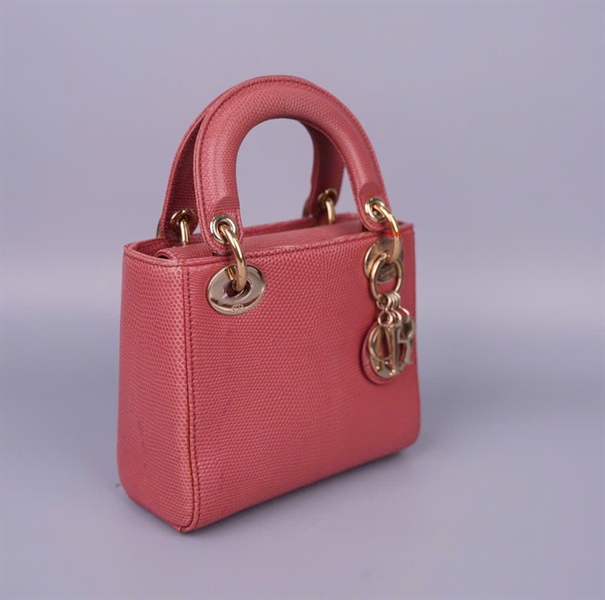 Túi Dior Lady lizard hồng (01-MA-0179) szmini (BMC) KG+