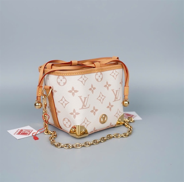 Túi LV Bucket nude hoa nâu 2 strap sz11 (BMC) KG+